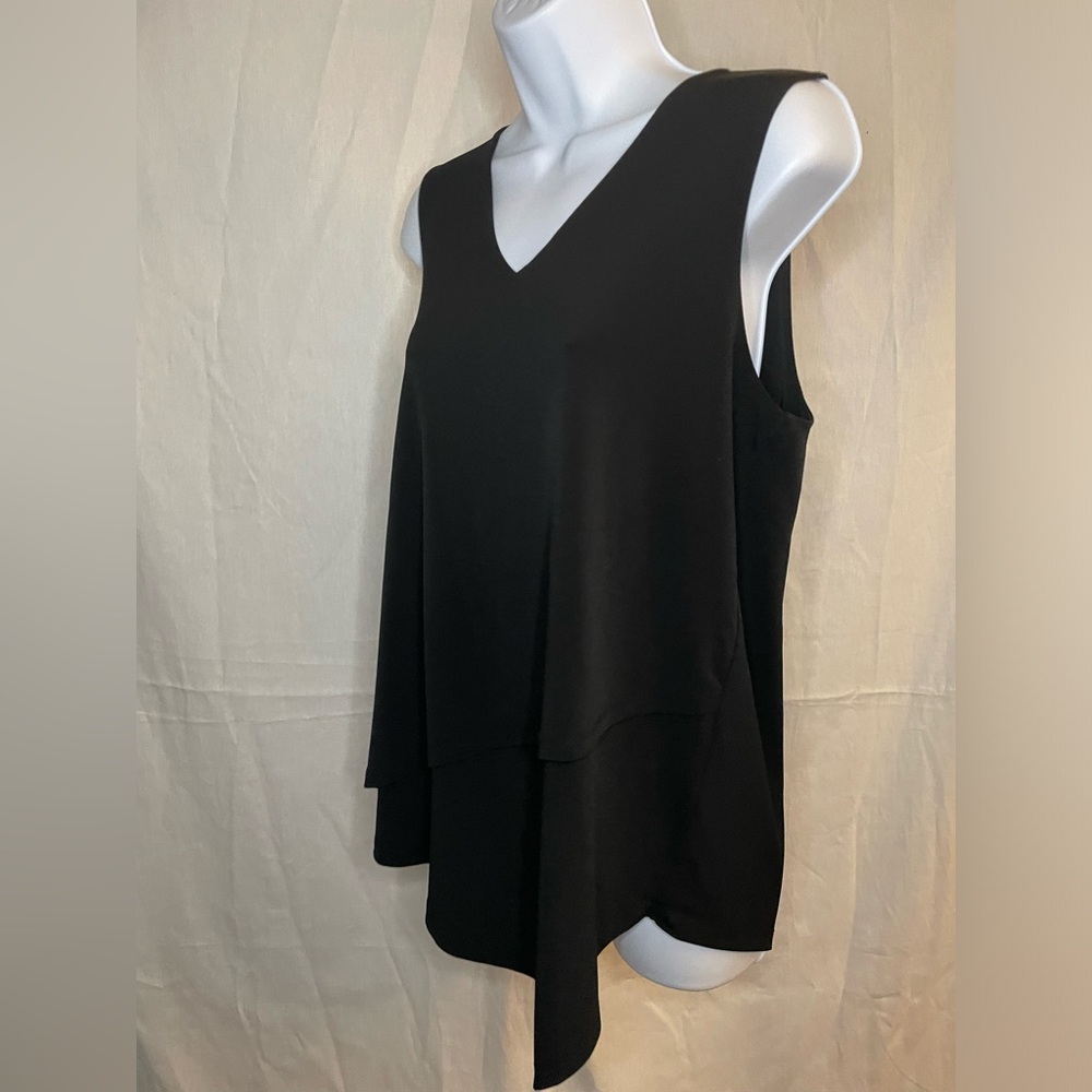 Rafaella Black Blouse Women’s Medium Sleeveless Cutout Back